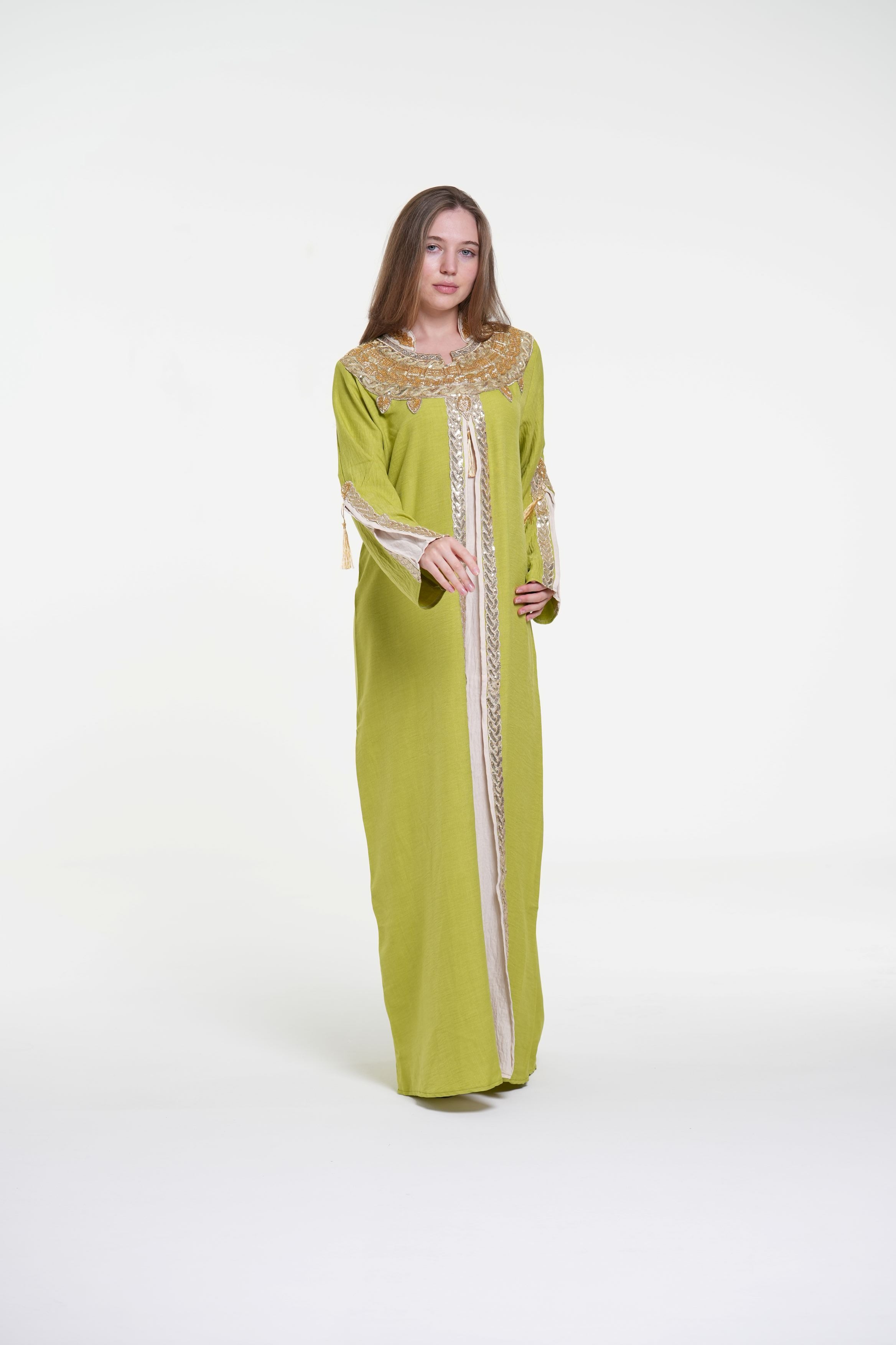 Embroidered Jalabiya with Handcrafted Details