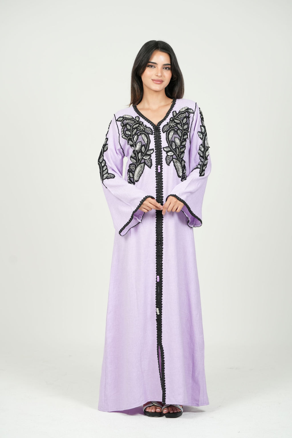 Embroidered Cotton Jalabiya with hand