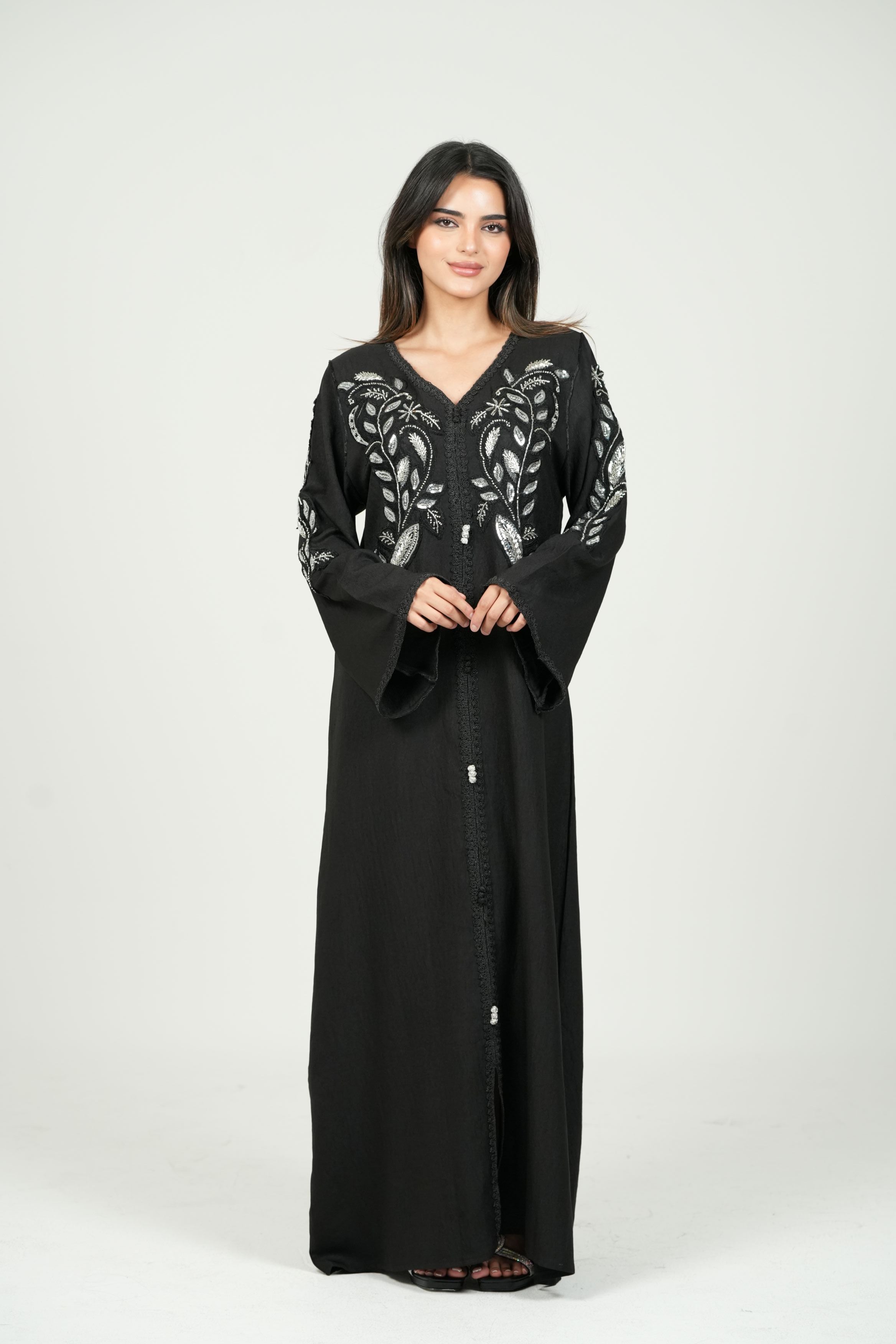 Embroidered Cotton Jalabiya with hand