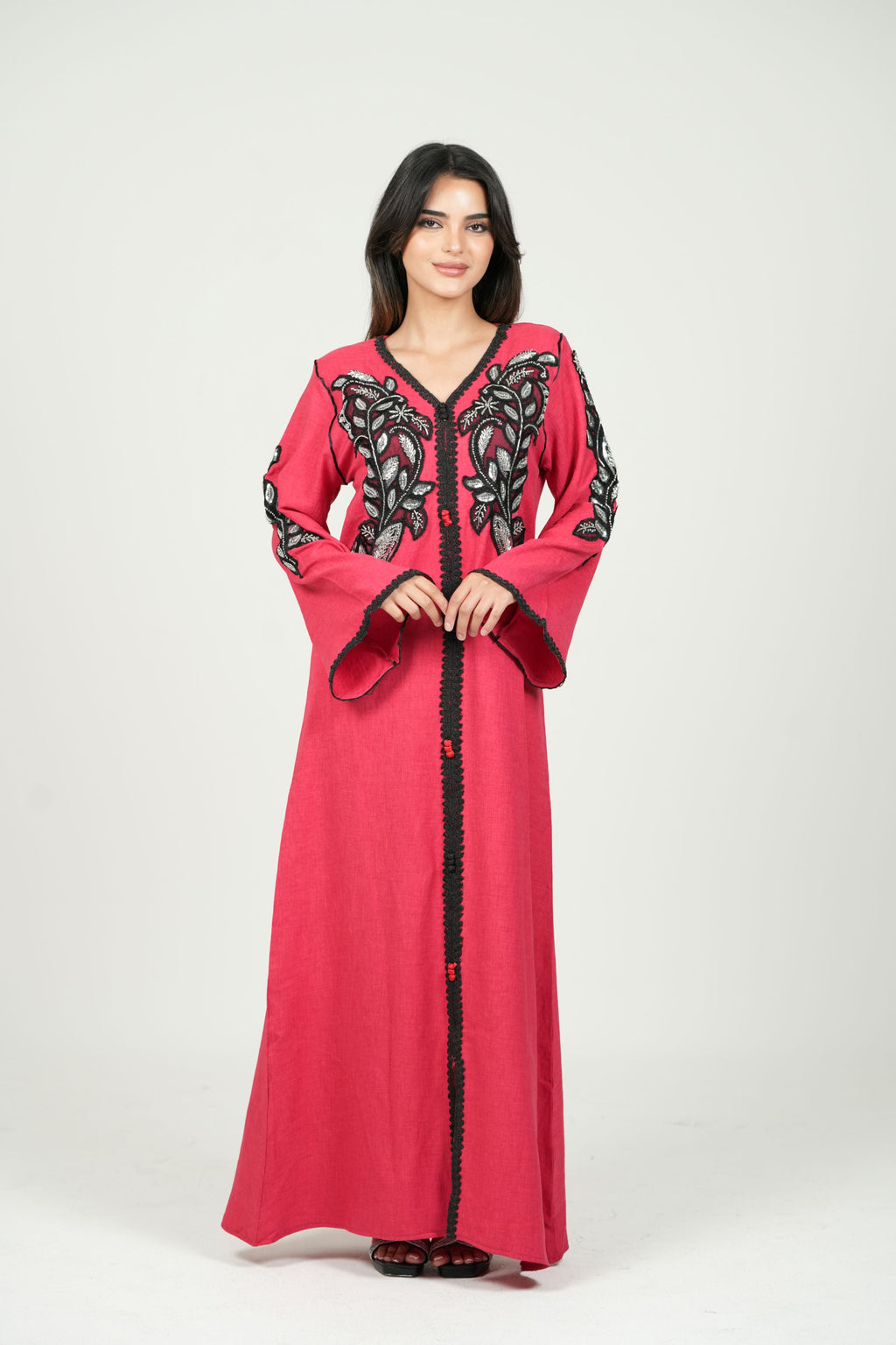 Embroidered Cotton Jalabiya with hand