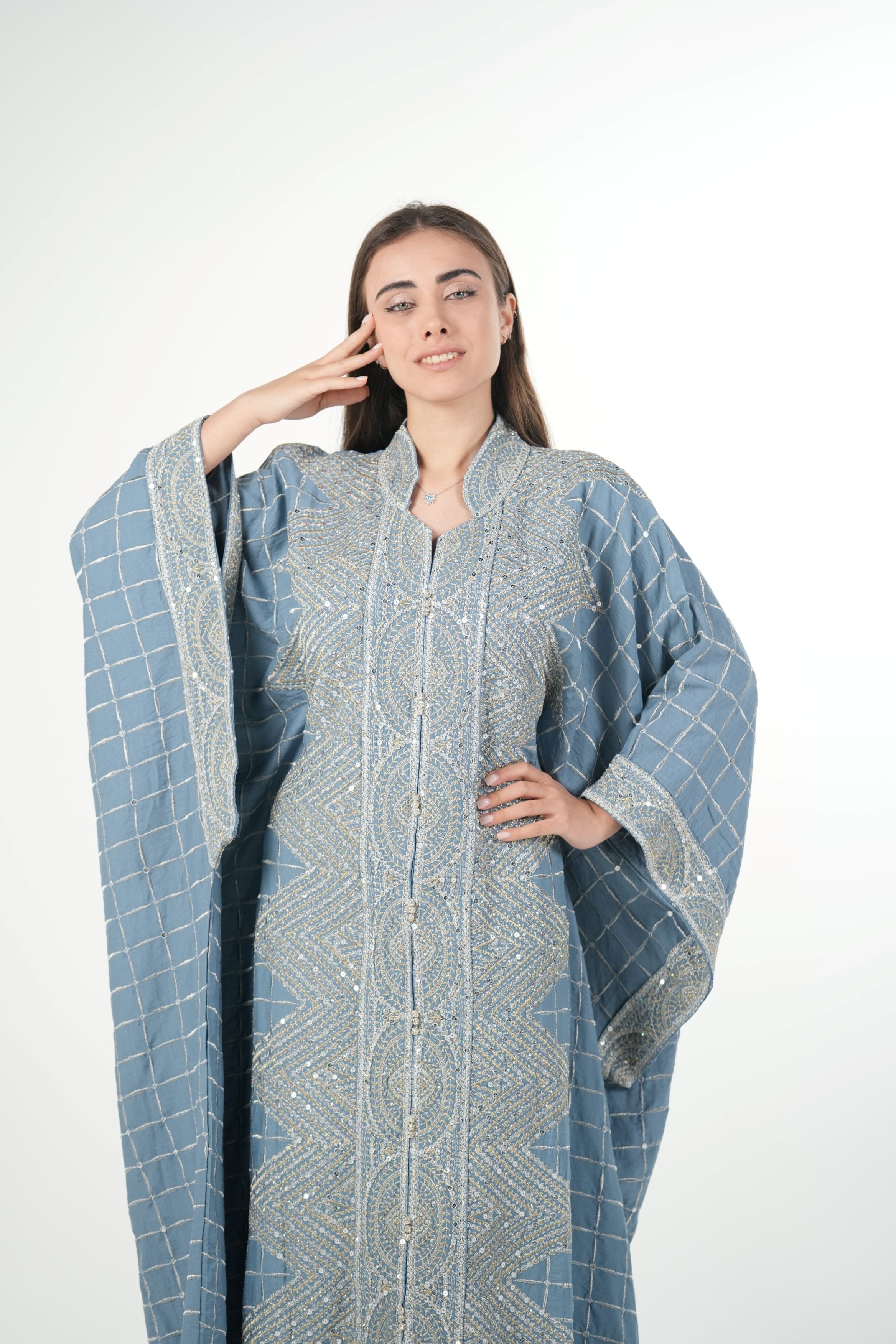 Emerald Embroidered Jalabiya