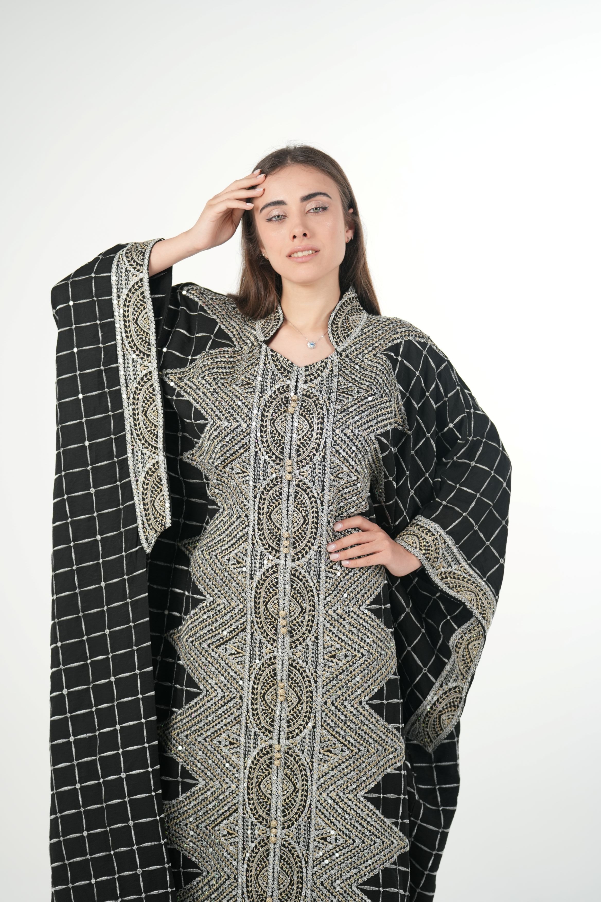 Emerald Embroidered Jalabiya