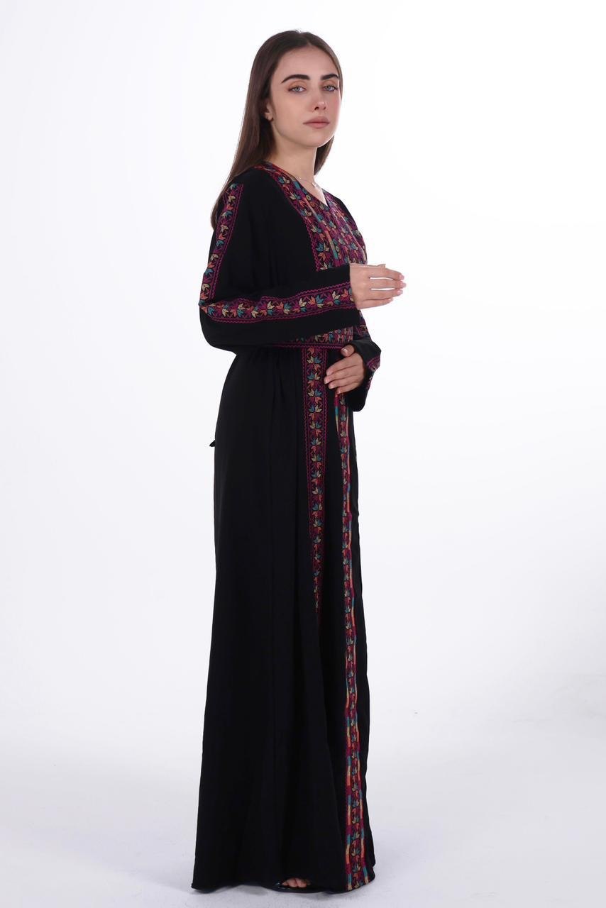Palestinian Embroidered Jalabiya with Belt