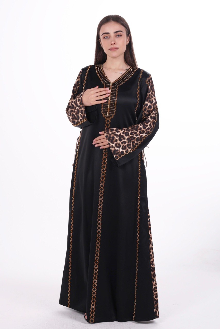 Fluid Satin Jalabiya with Tailored Details