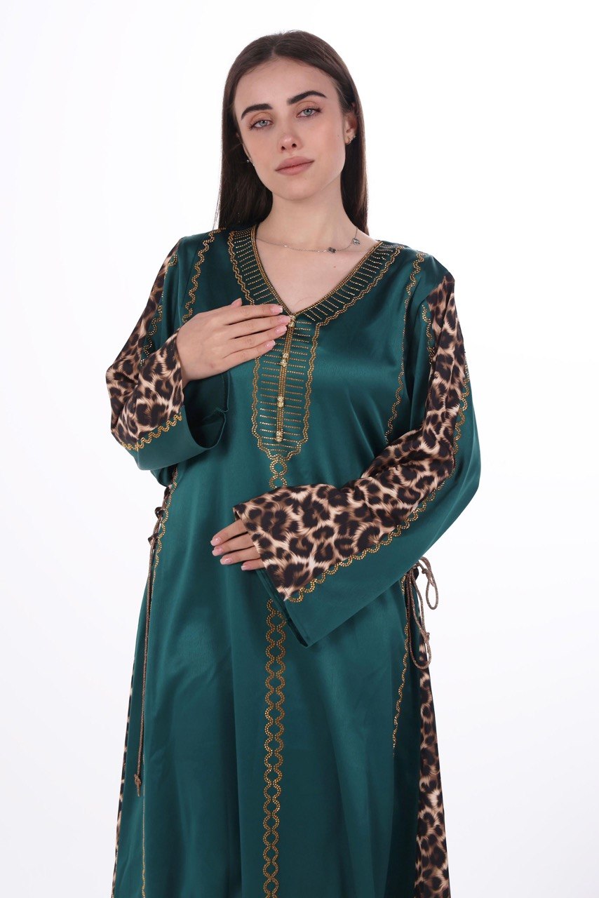 Fluid Satin Jalabiya with Tailored Details