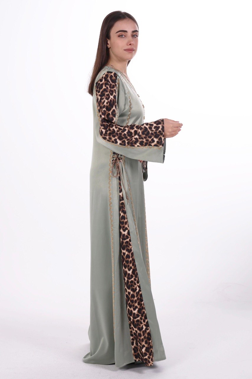 Fluid Satin Jalabiya with Tailored Details