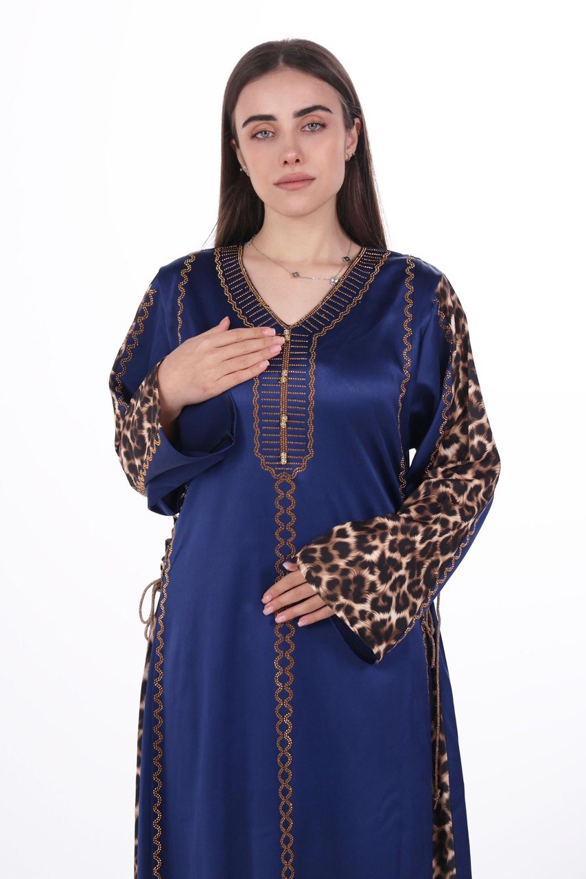 Fluid Satin Jalabiya with Tailored Details