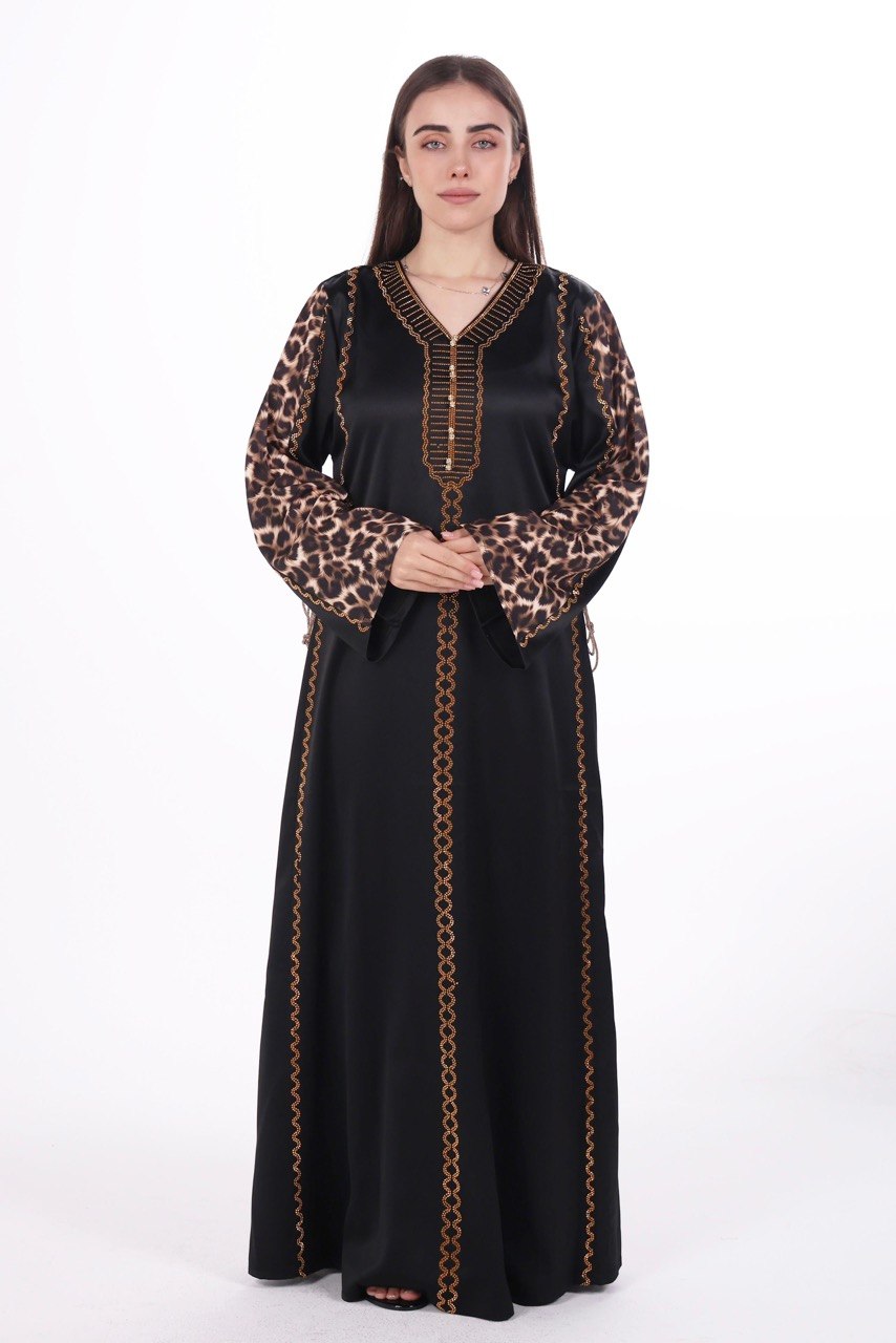Fluid Satin Jalabiya with Tailored Details