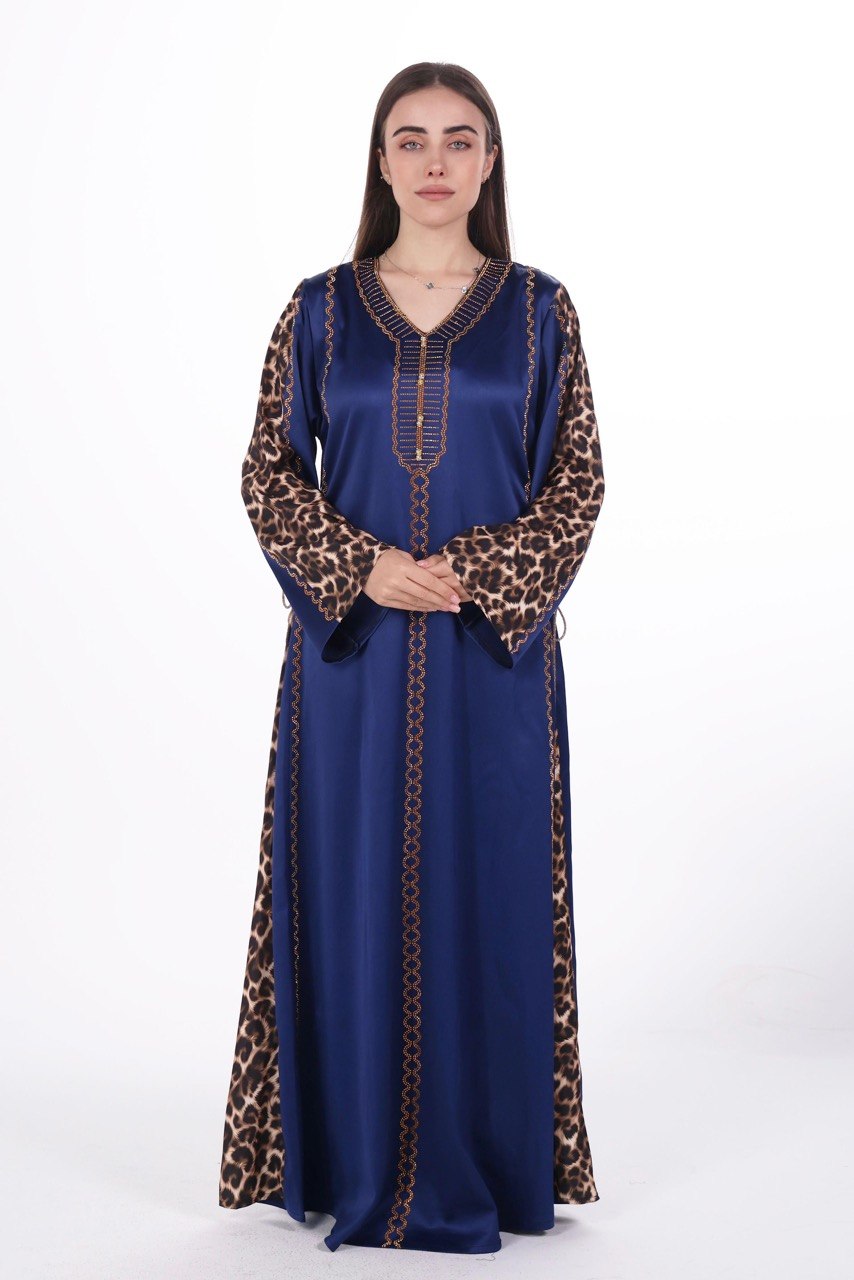 Fluid Satin Jalabiya with Tailored Details