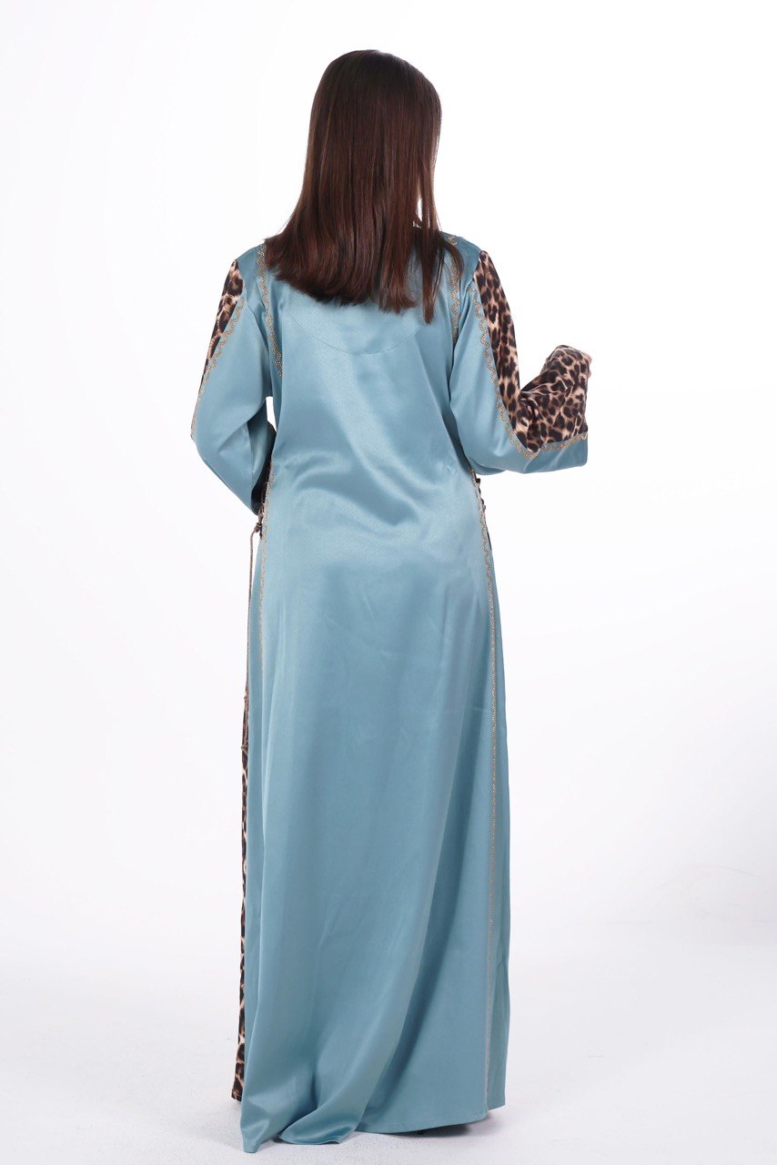 Fluid Satin Jalabiya with Tailored Details