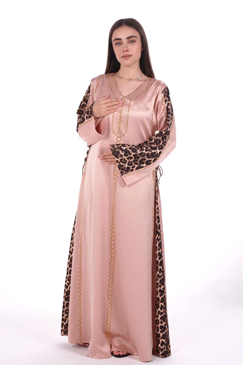 Fluid Satin Jalabiya with Tailored Details