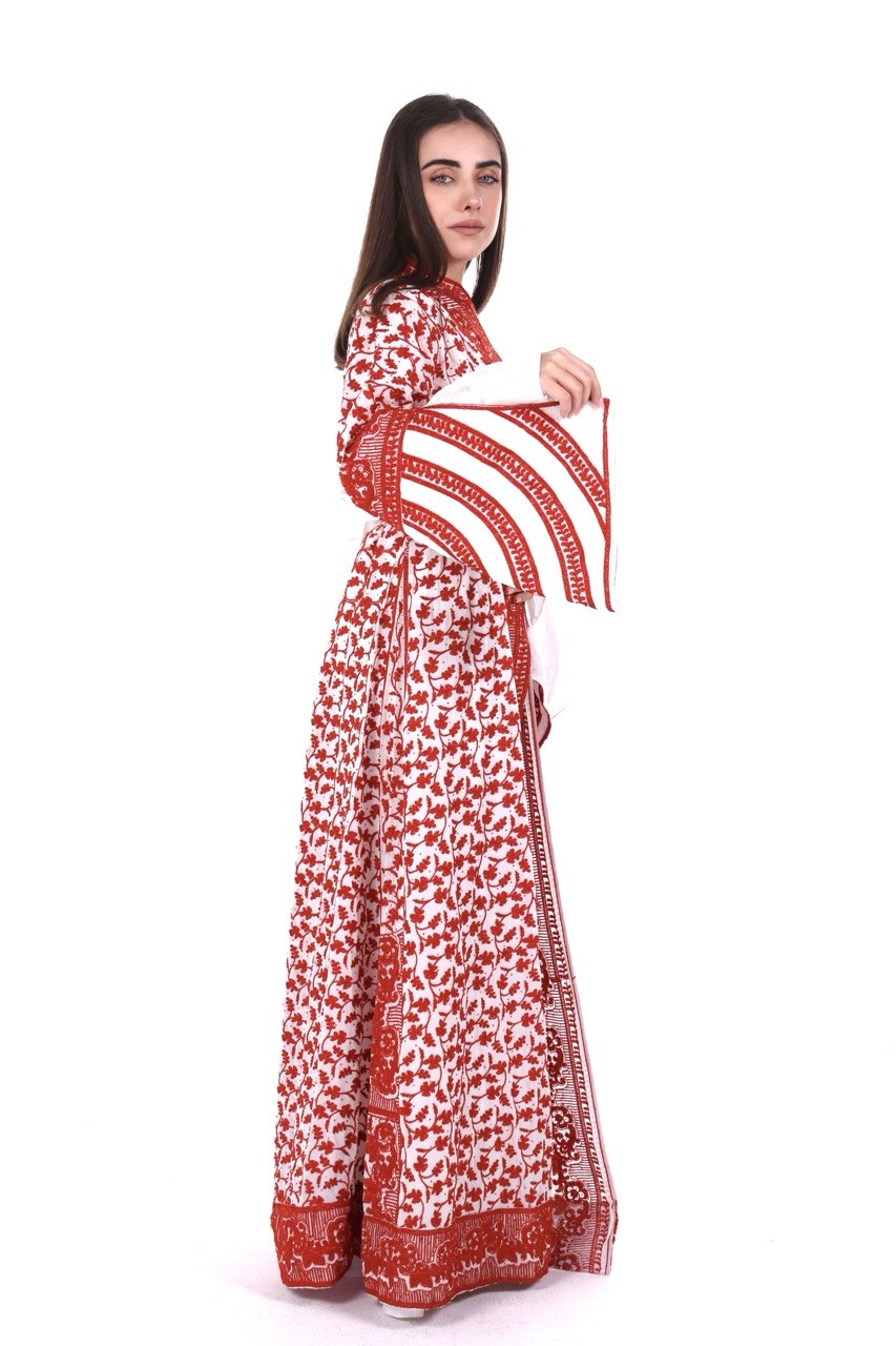 The Fully Embroidered Linen Thobe