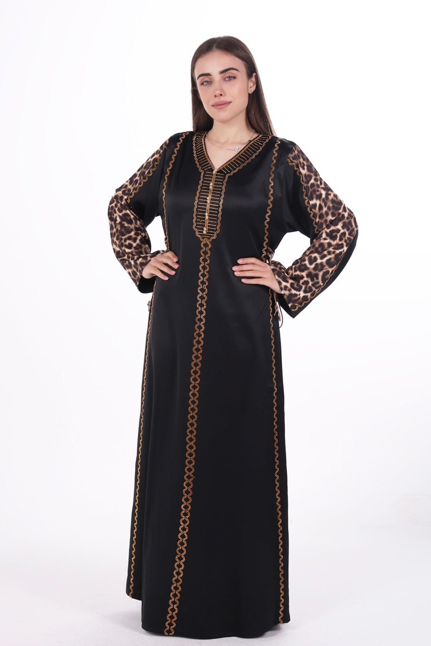 Fluid Satin Jalabiya with Tailored Details