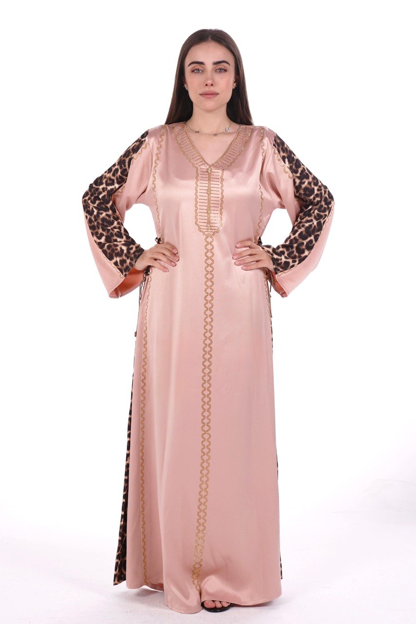 Fluid Satin Jalabiya with Tailored Details