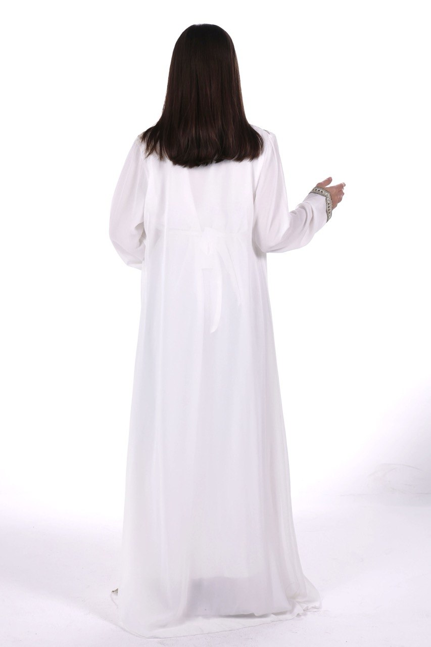 Elegant Kaftan with Golden Embroidery with Belt