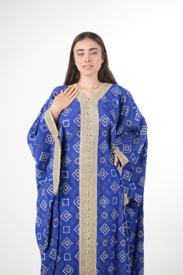 Elegant Embroidered Linen Jalabiya