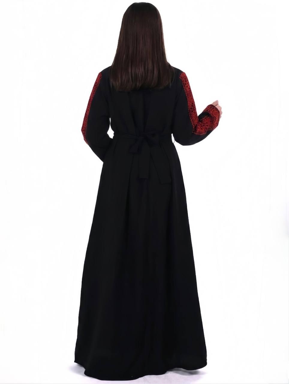 Palestinian Embroidered Jalabiya with Belt