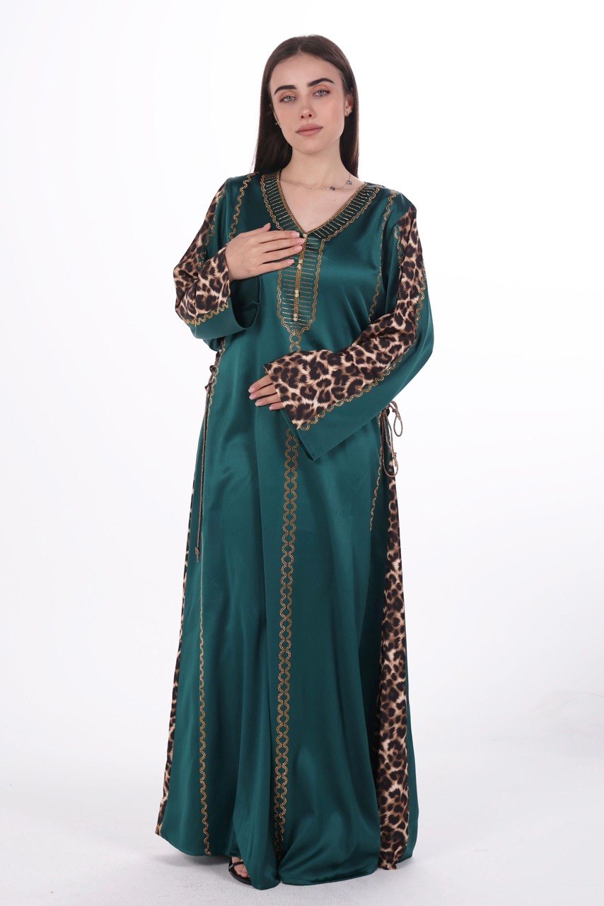 Fluid Satin Jalabiya with Tailored Details
