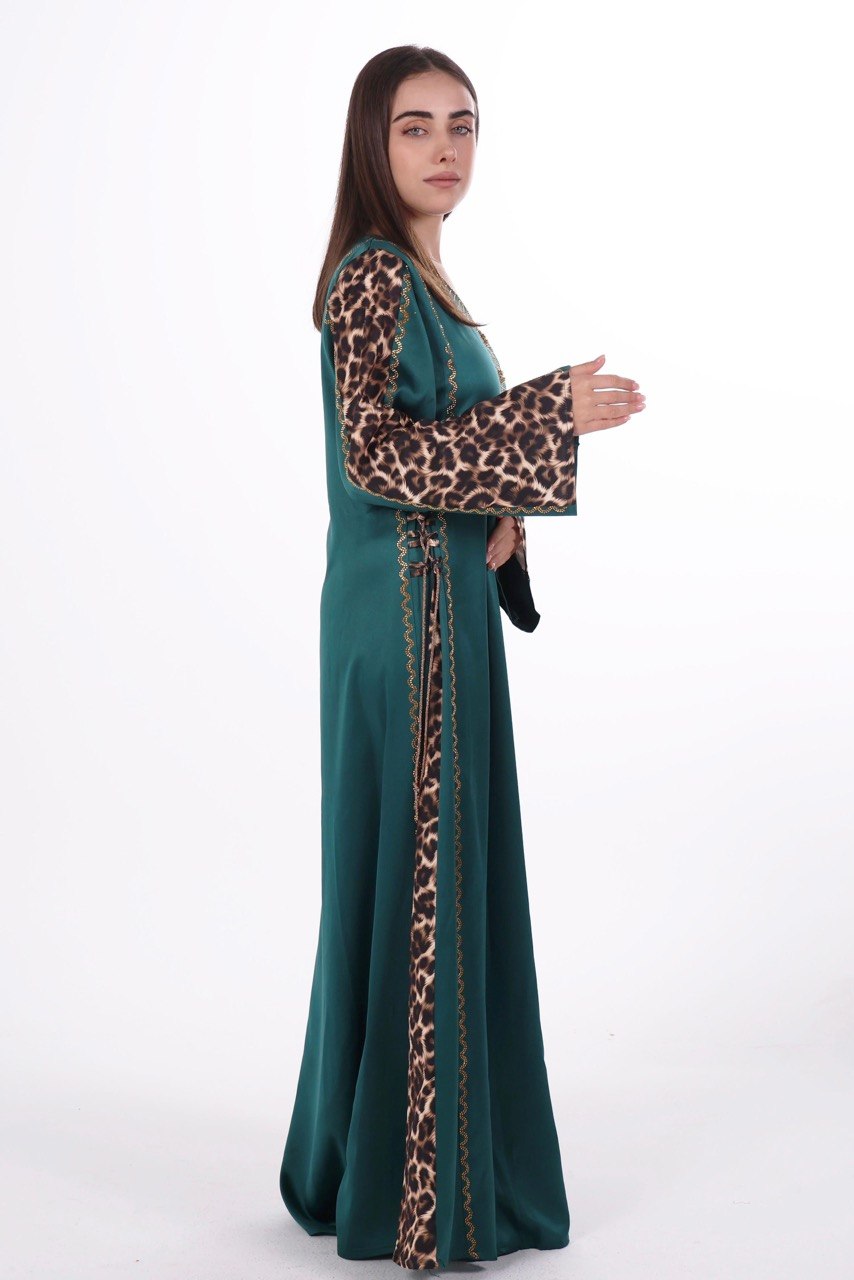 Fluid Satin Jalabiya with Tailored Details